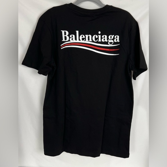 Balenciaga Campaign T-shirt Black Short Sleeve Size large - Picture 1 of 3